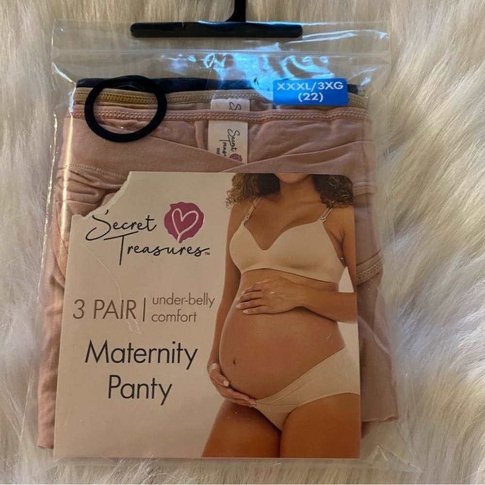 NWT Women’s Size 3X (22) Maternity Panty 3 Pair